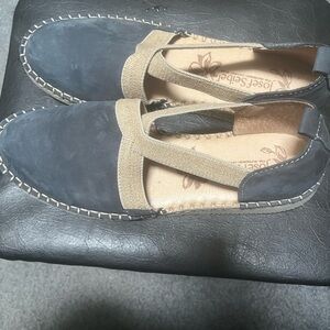 Josef Seibel Blue and Tan Casual Loafers